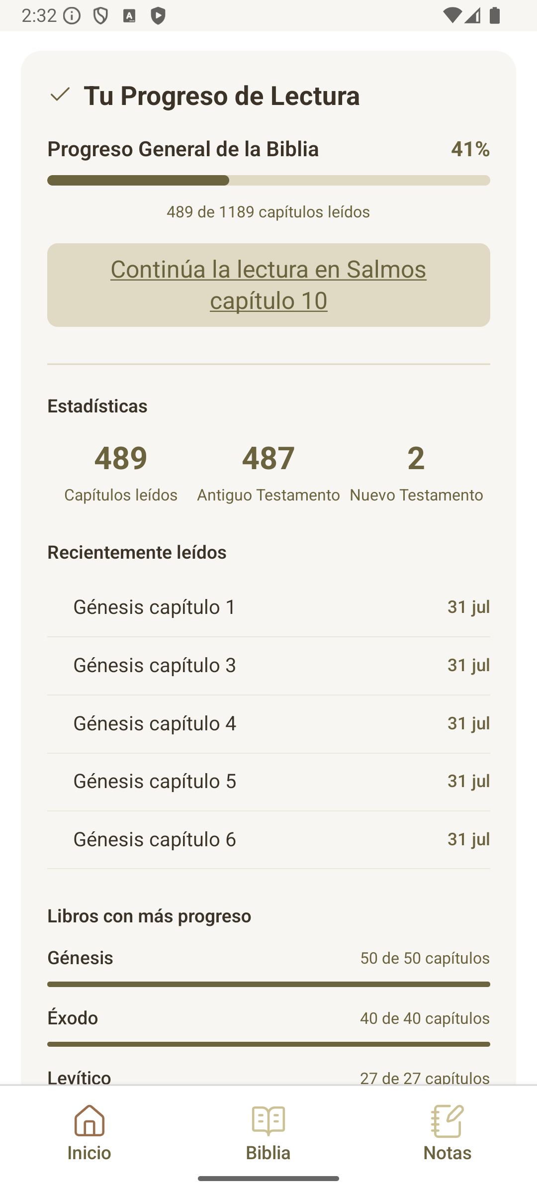 Captura de la app Biblia Reina Valera 1960