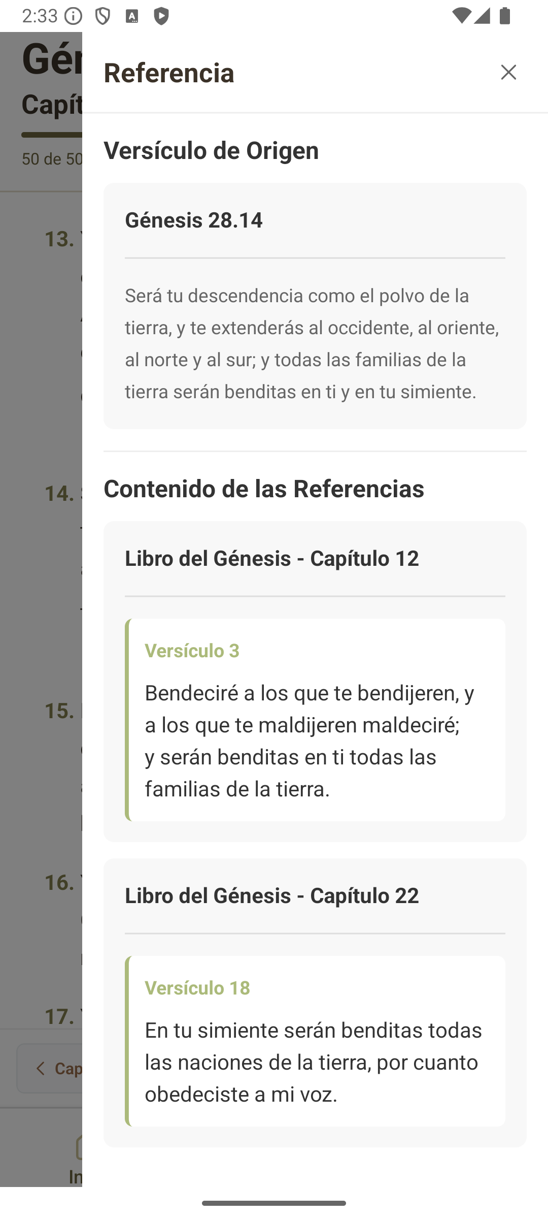 Captura de la app Biblia Reina Valera 1960